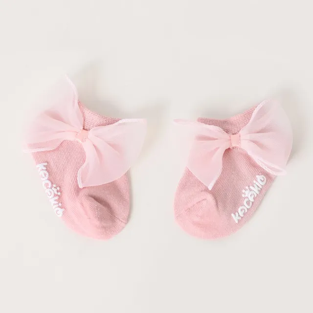 Mesh Bow Cotton Socks Spring And Autumn New Sweet Princess Non slip Boat Socks Pink - Shop at LoveMi