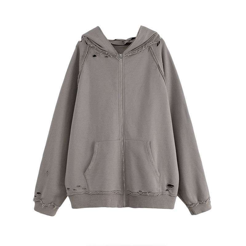 Women's Trendy Design Niche Long-sleeved Hooded Thin Sweater