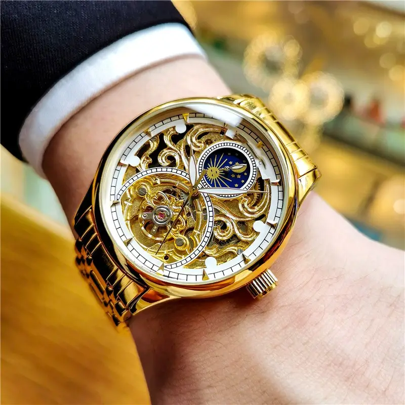 Men's Luminous Hollow Out Fully Automatic Mechanical