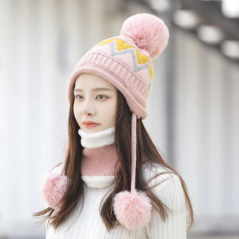Plush Thick Windproof And Warm Knitted Hat