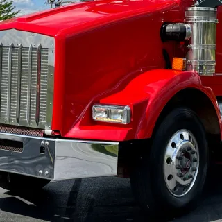 For Kenworth T400 T600 T800 W900B W900L Clear Headlight Bezel Amber LED Light