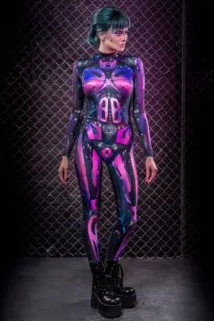 Bodysuit Cosplay Robet Cosplay Halloween - Black - View 1