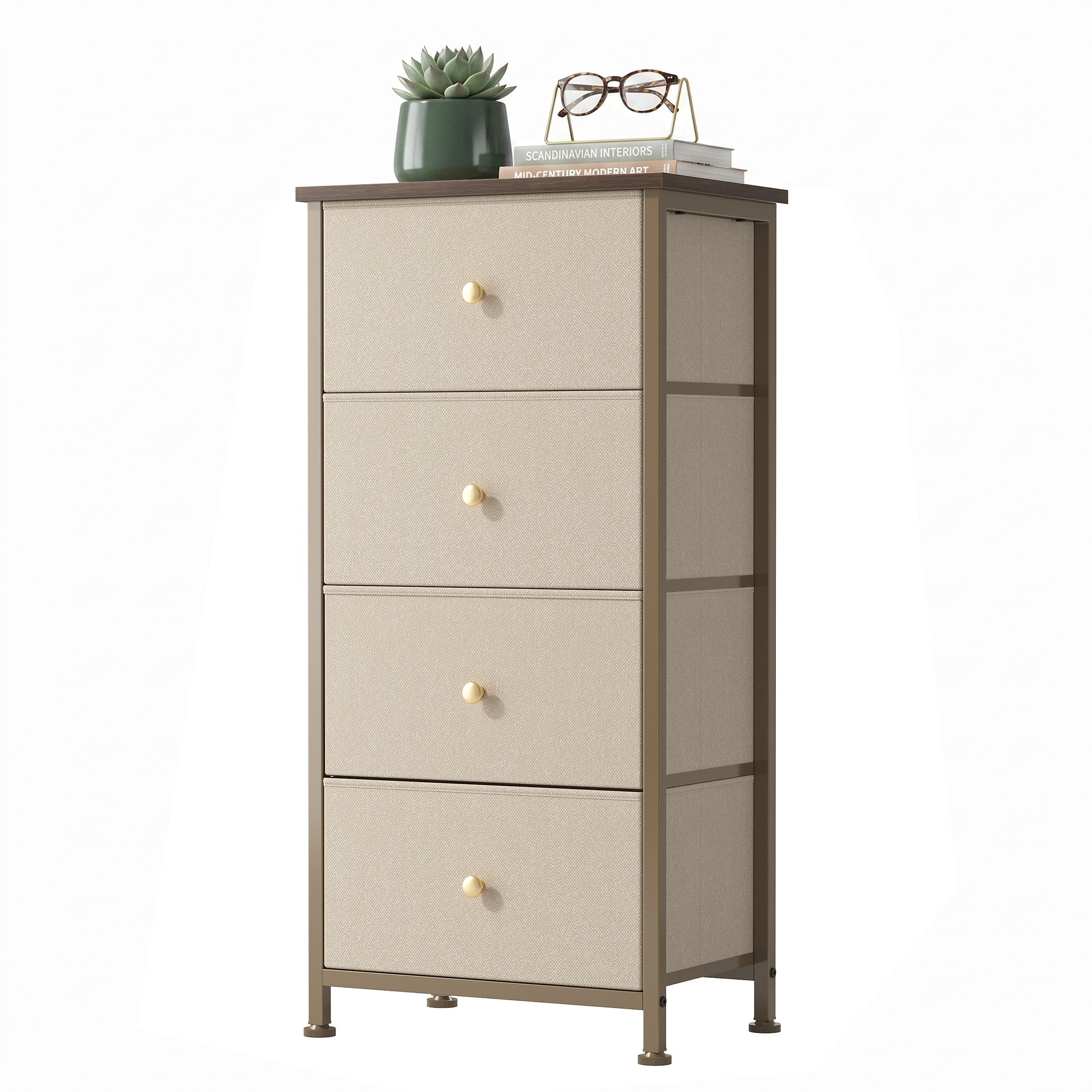 4-drawer Storage Cabinet - Suitable For Bedrooms, Living Rooms, And Wardrobes image 5