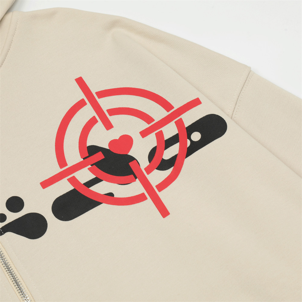 Street Trend Loose Letter Printing Hooded Cardigan Outer Tide Brand