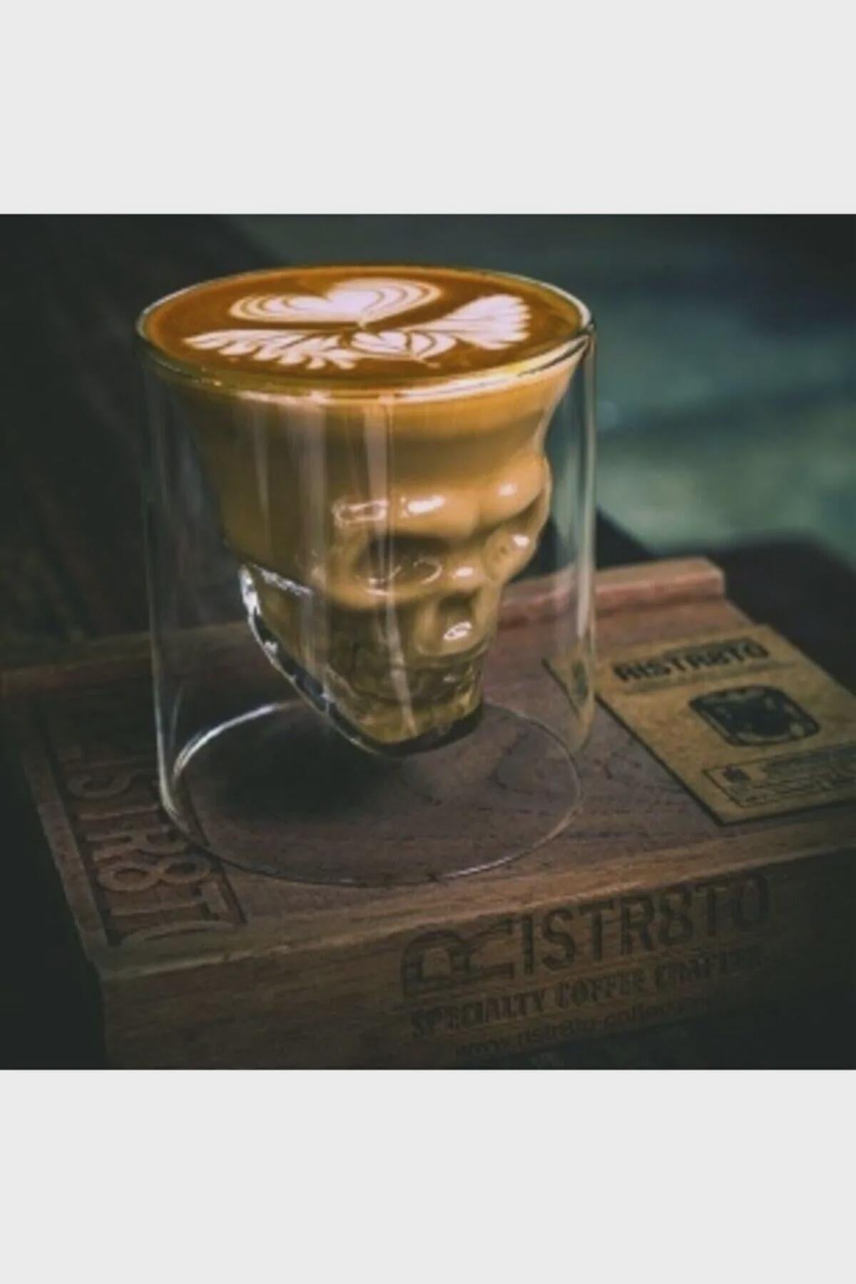 Handmade Skull Double Wall Glass Cup For Coffee Tea Or Cocktails 3