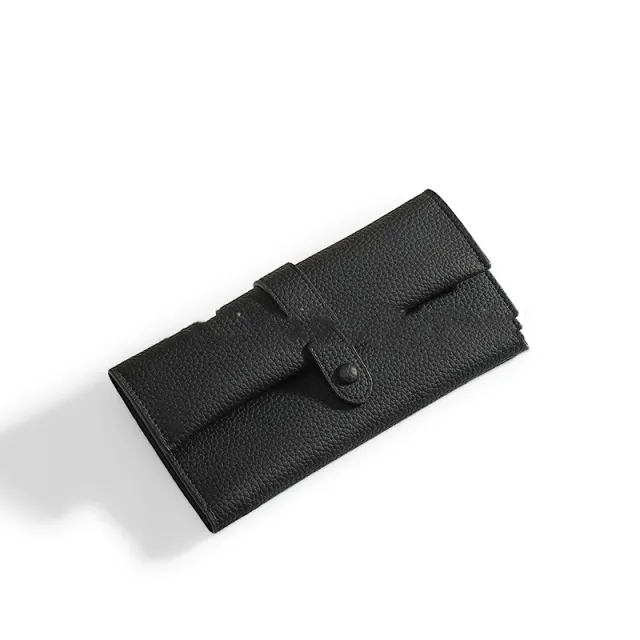 Women's Purse Simple Long Multi card Folding Clutch Bag Black - Shop at LoveMi