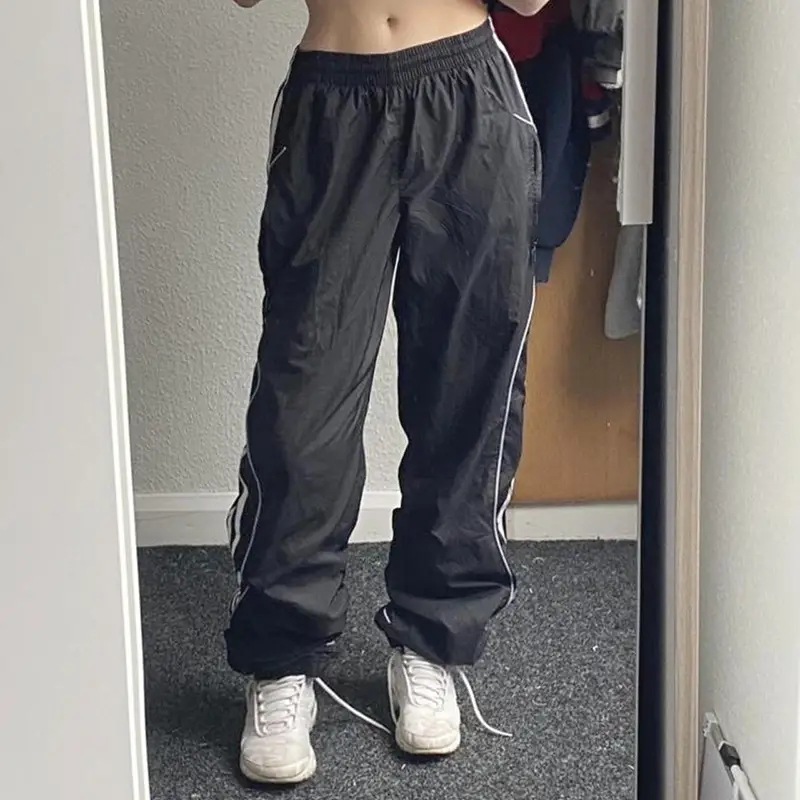 Low Waist All-match Hip-hop Woven Trousers