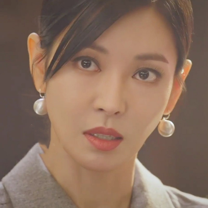 Qian Ruizhen Large Pearl Earrings Korean Temperament Earrings Atmosphere