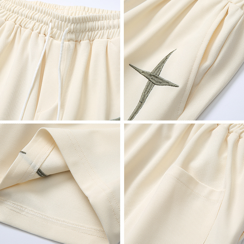 Trendy Embroidered Track Sweatpants Shorts For Men