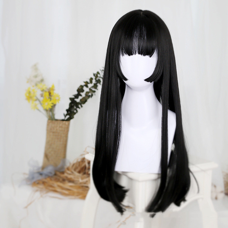 Wig Women's Black Long Straight Net Red Lolita — foto 6