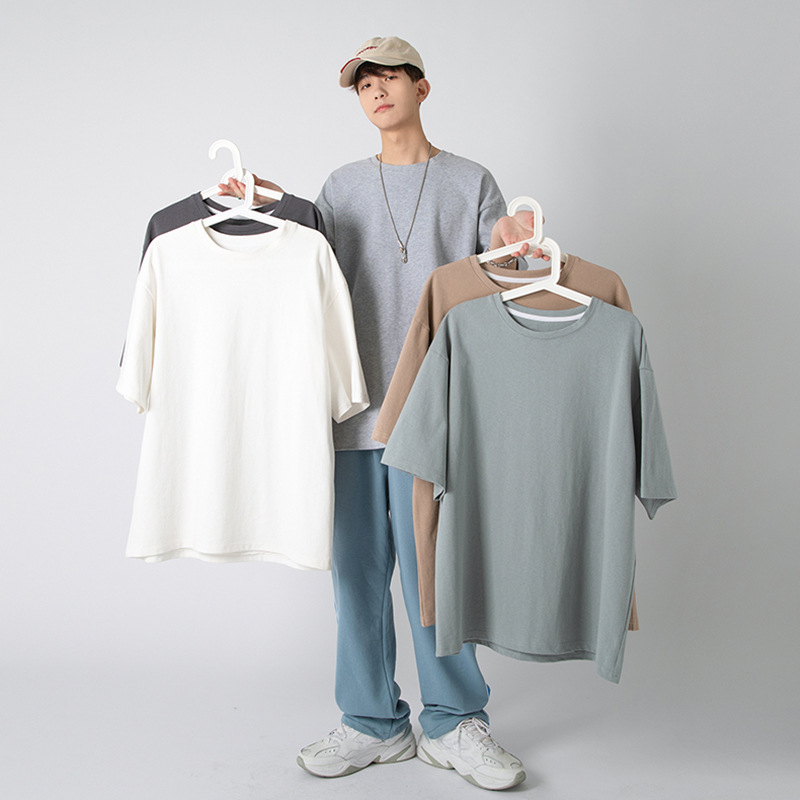 Loose Men's Solid Color Short Sleeve T-shirt