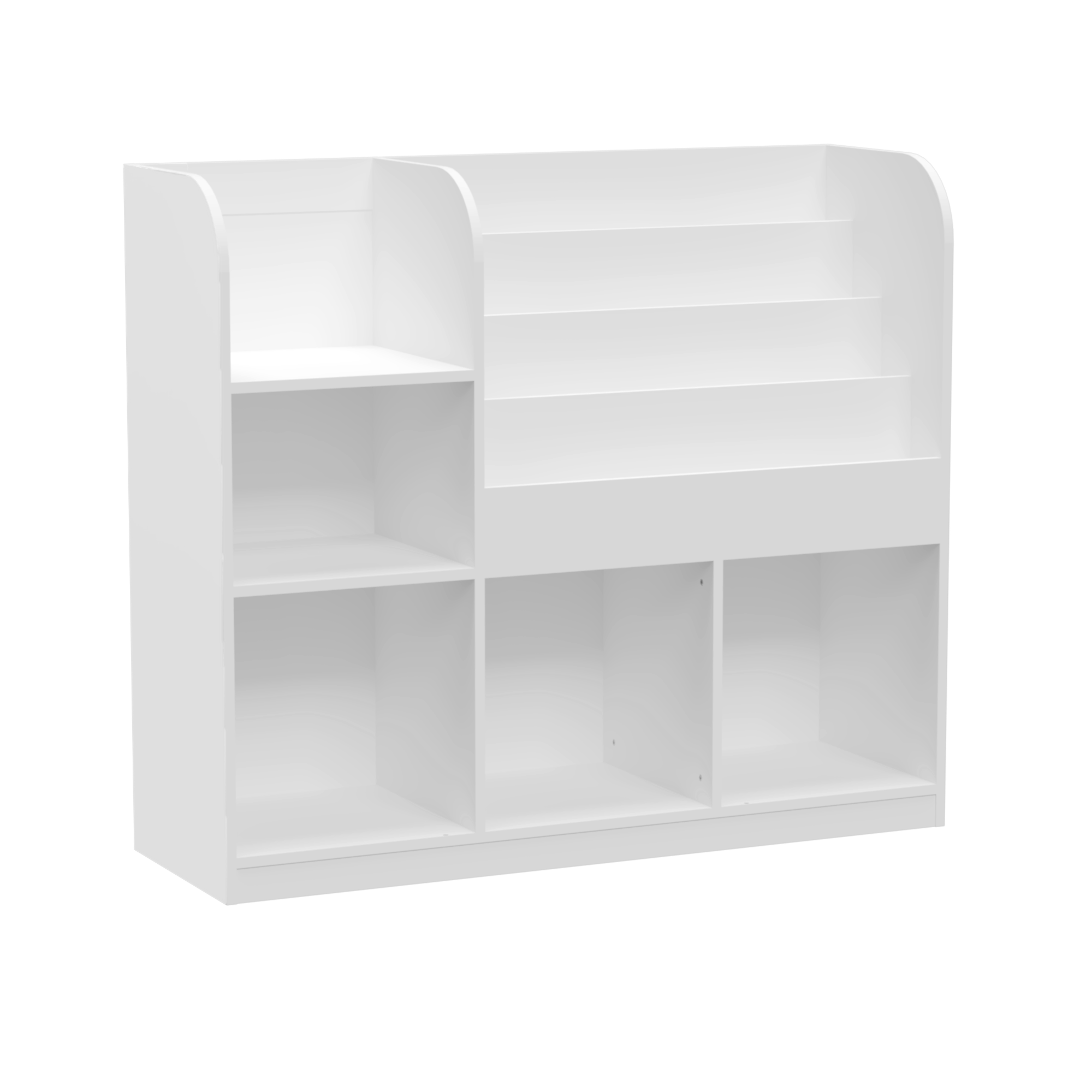 Kids Bookcase Multifunctional Bookcase With 3 Collapsible Fabric Drawers Toy Storage