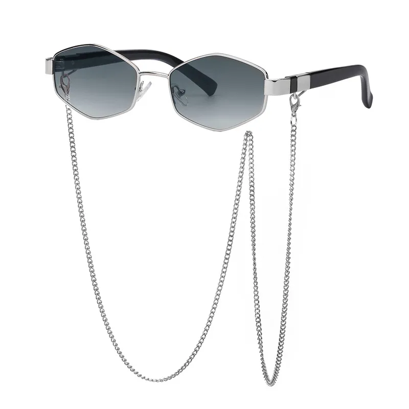 Women's Fashion Personality Chain Korean Style Sunglasses - C1