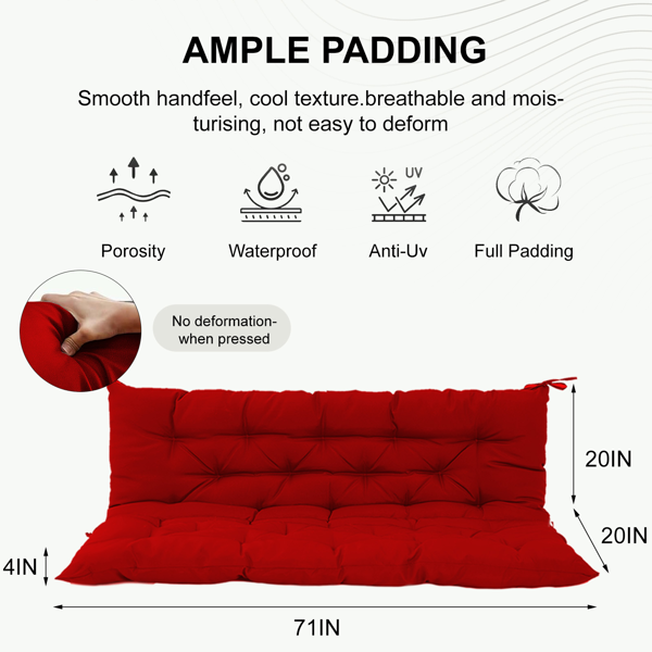 Coussins de balançoire d'extérieur de 70 pouces – Image 6