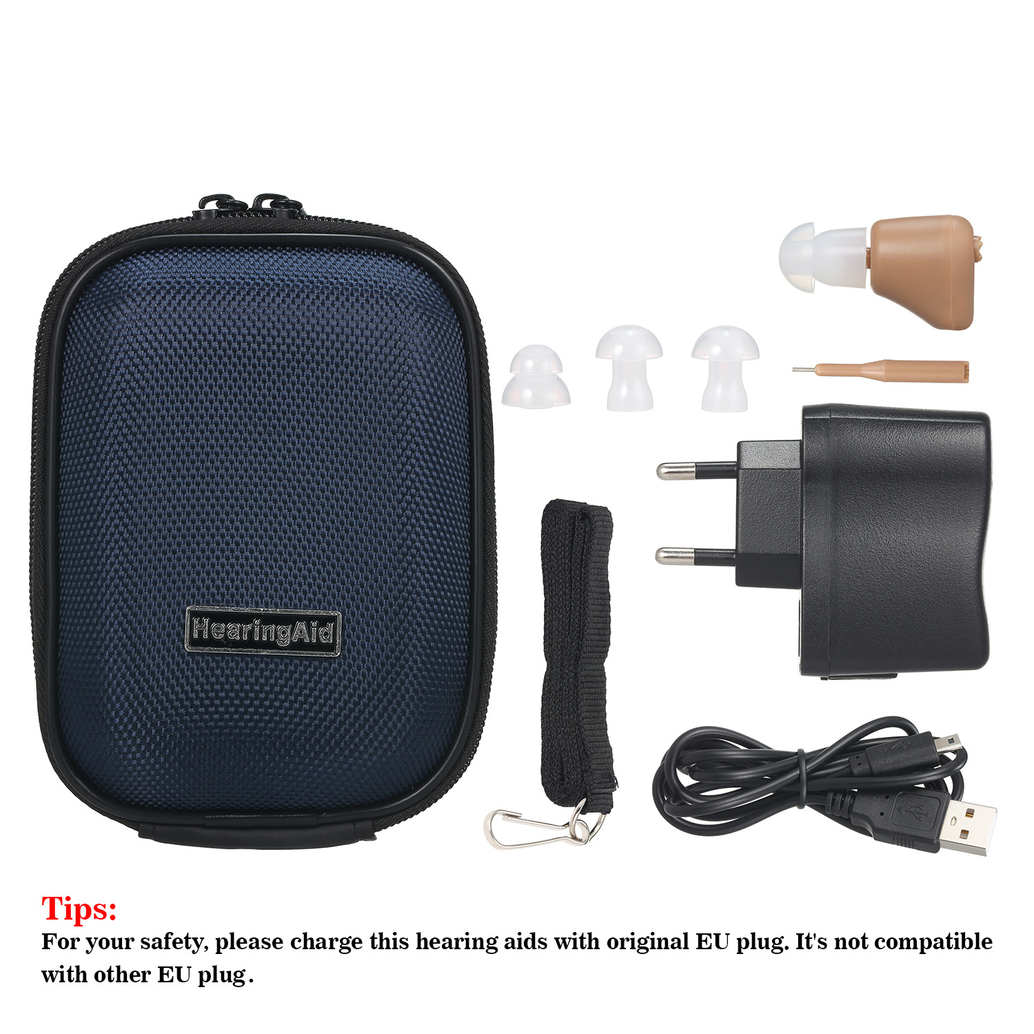 Title 5, 15V Rechargeable In-ear Hearing Aid Listening H...