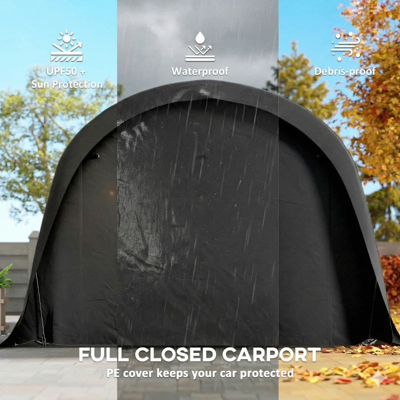 Heavy Duty Carport, UPF50 Portable Garage Car Canopy Tent With Galvanized Frame,For Items Shipped In Multiple Packages, Please Pay Attention To The Dimensions And Weight In The Product Details.