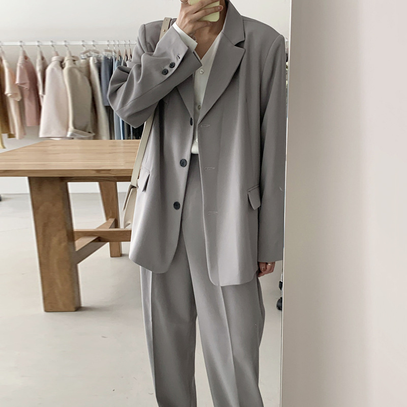 Vintage Lapel Three Button Loose Blazer