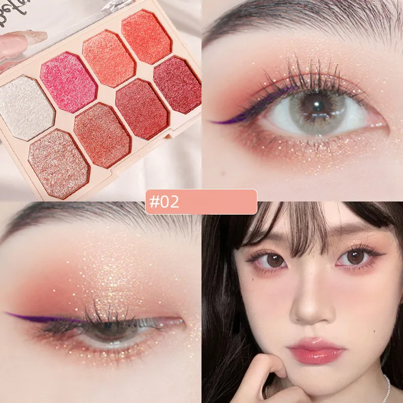Earth Color Eye Shadow Repair Plate Pearl Milk Tea Color Makeup Cosmetics - Sunset Rose