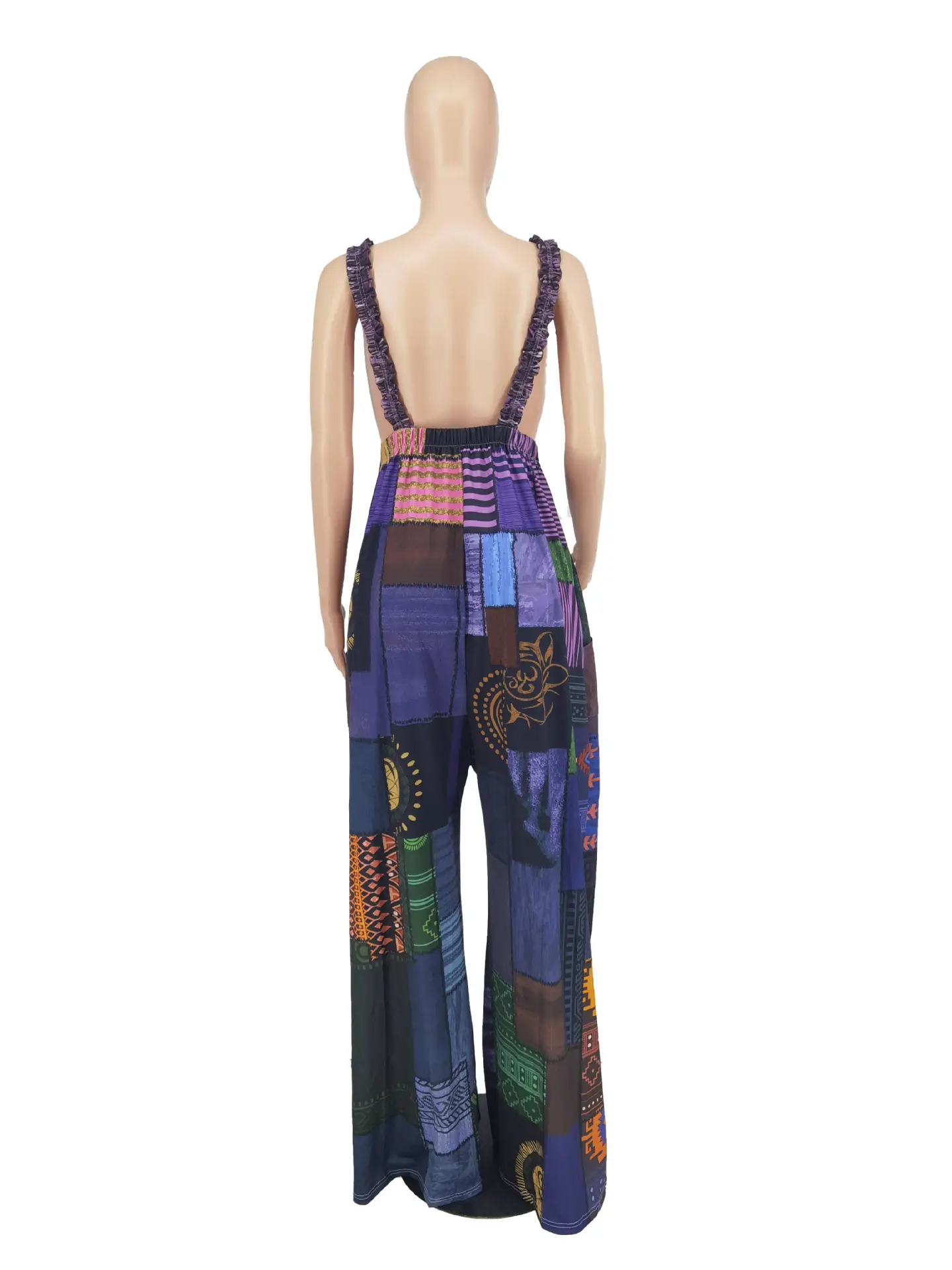 European And American Printed Bohemian Style Suspenders