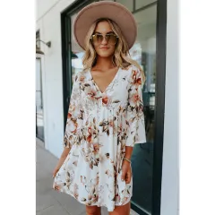 European And American Floral Dress Girl - Ldh108 - View 1