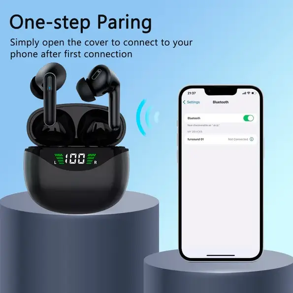 Bluetooth Earbuds Headset 5.3 Wireless Noise Cancelling TWS Trucker Waterproof