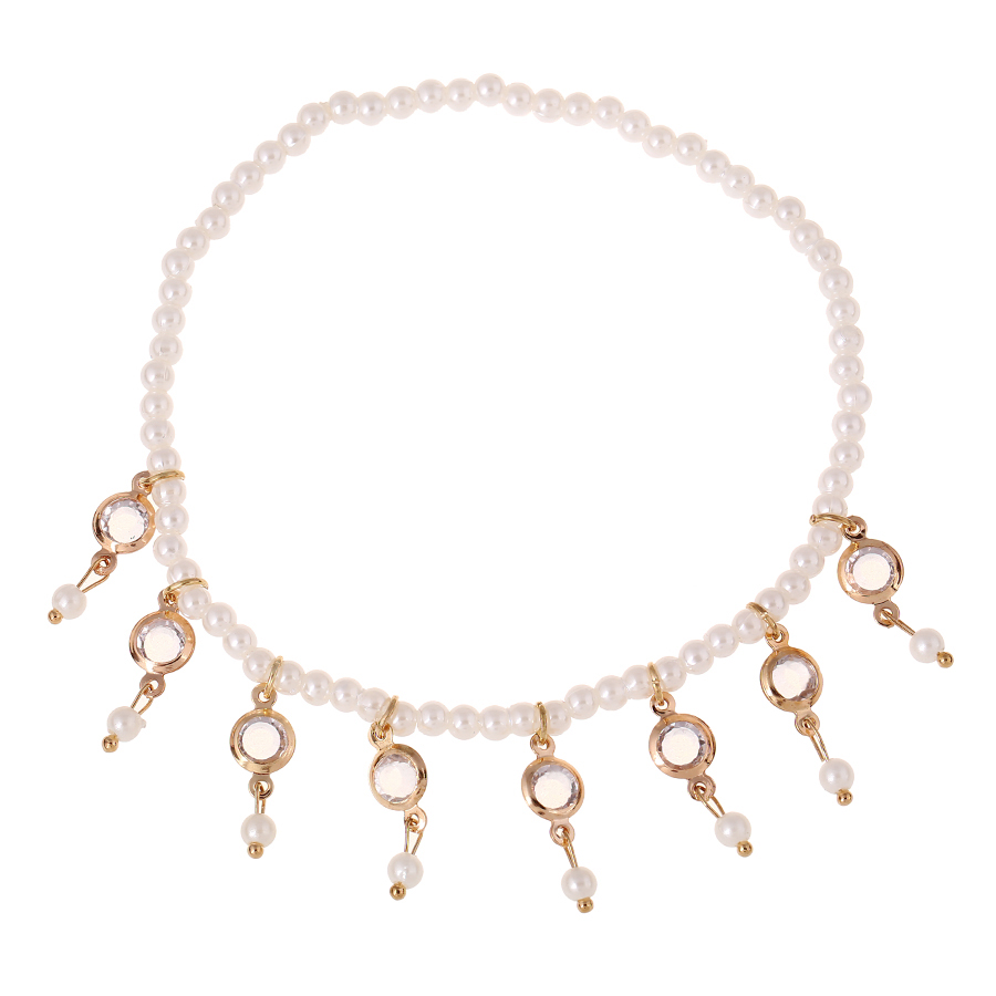 Title 5, Beach Pearl Cristal Tassel Elastic Anklet