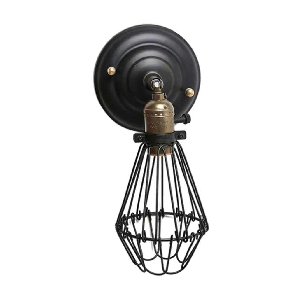 Retro LOFT American Country Industrial Style Wrought Iron Wall Lamp