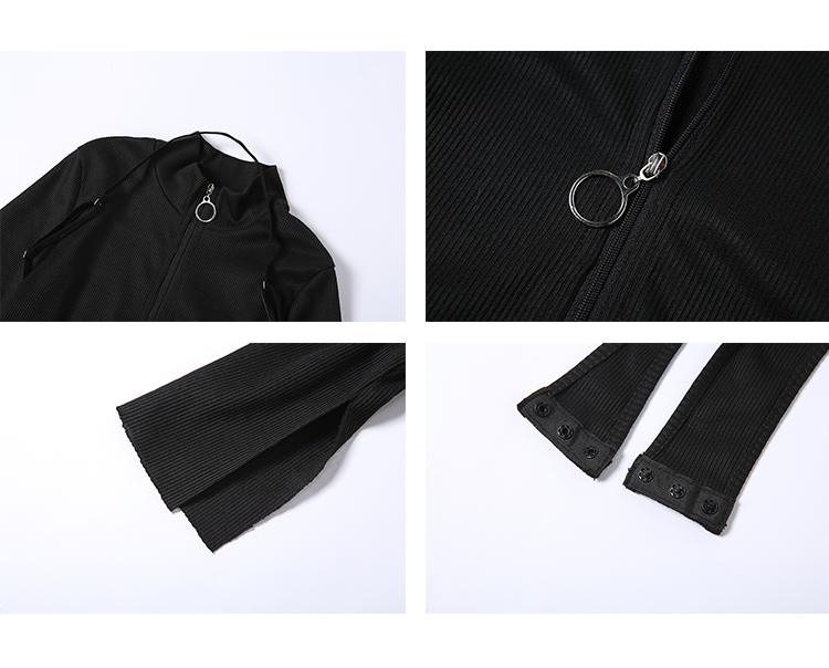 Women's Slim Cutout Long Sleeve Jumpsuit