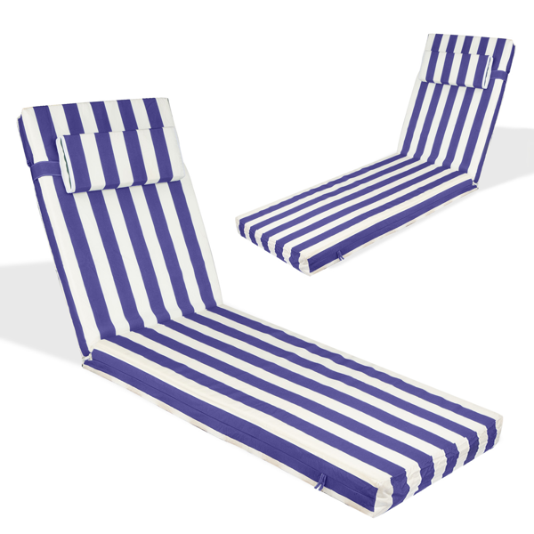 Outdoor Chaise Lounge Cushion, 72 In. X 21 In. X 3 In. Waterproof Fade-Resistant Patio Chair Pad For Pool Beach — foto 3