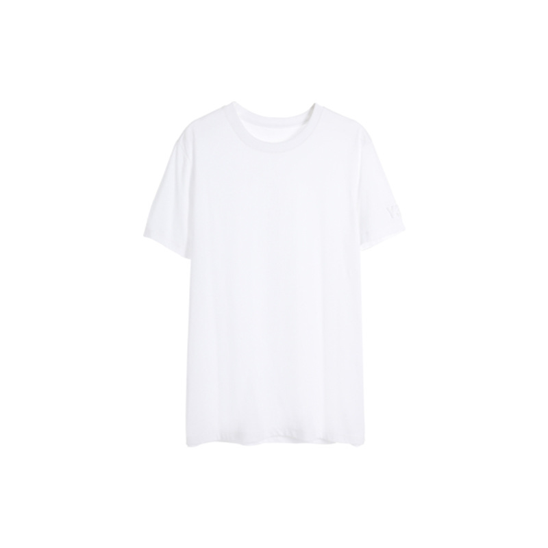 Loose Casual Crewneck Versatile Top Embossed Half Sleeves