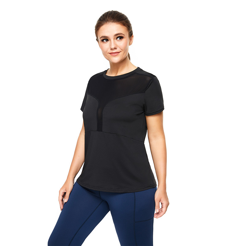 Title 6, Plus Size Sports T-sleeve Women Sexy Mesh Stitc...