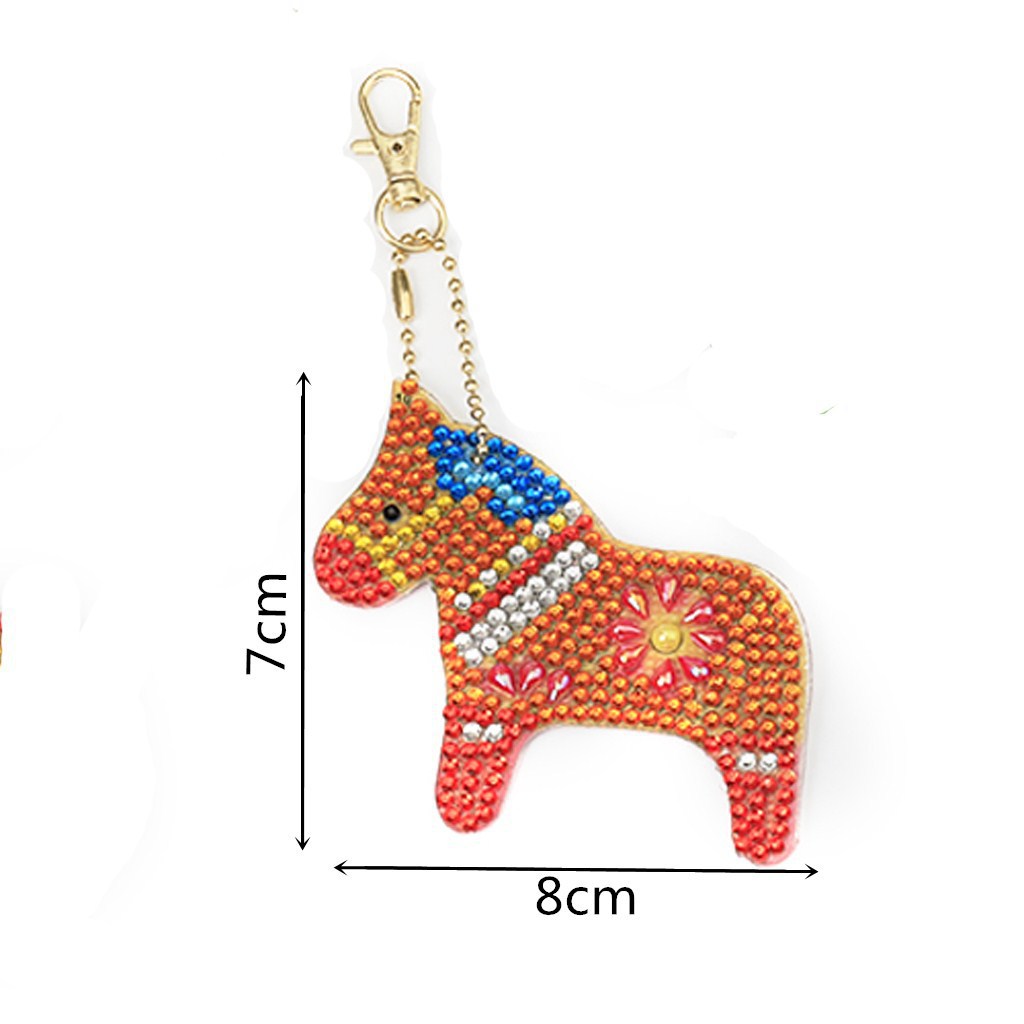 Gift Creative Cartoon Horse Decoration Special-shaped Diamond Painting Pendant