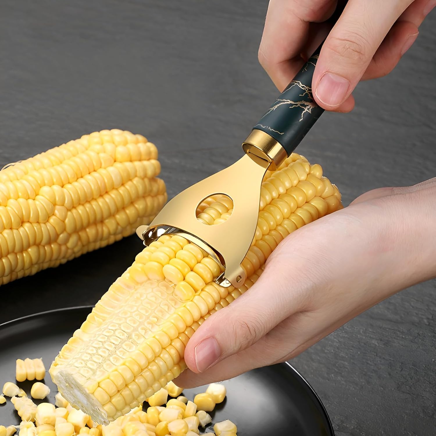 2 Pack Corn Peeler Stainless Steel | Fast Kernel Stripper Tool — view 4