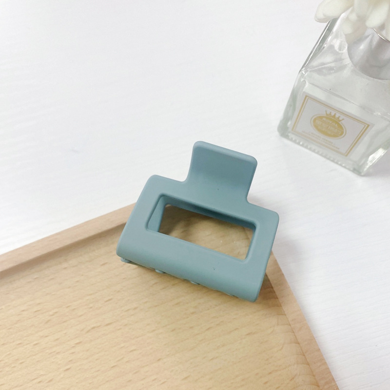 Hair Accessories Girl Hair Clip Frosted Style 5cm Square Grey Blue - Shop at LoveMi