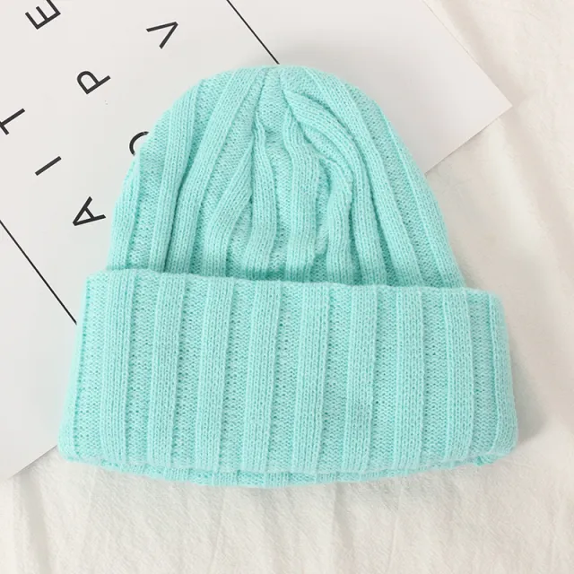Fluorescent Solid Color European And American Autumn And Winter Wool Knitting Cyan - Shop at LoveMi