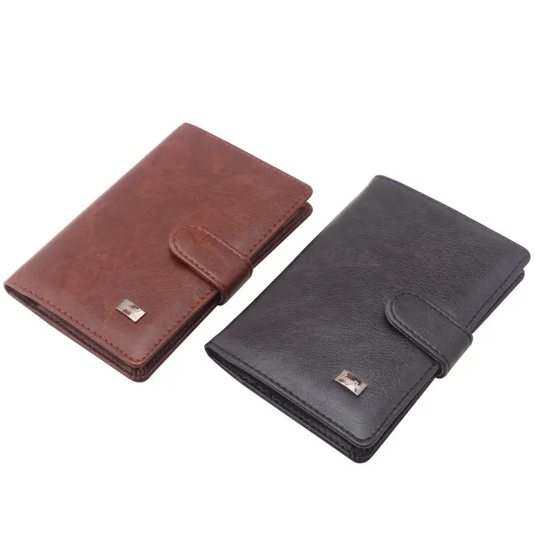 PU Passport Card Slot Holder Buckle Ticket