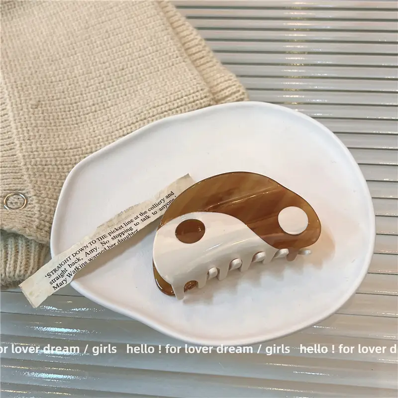 Splicing Acetate Plate Hairpin Korean Style Semi-circle Grab Clip For The Back Of The Head