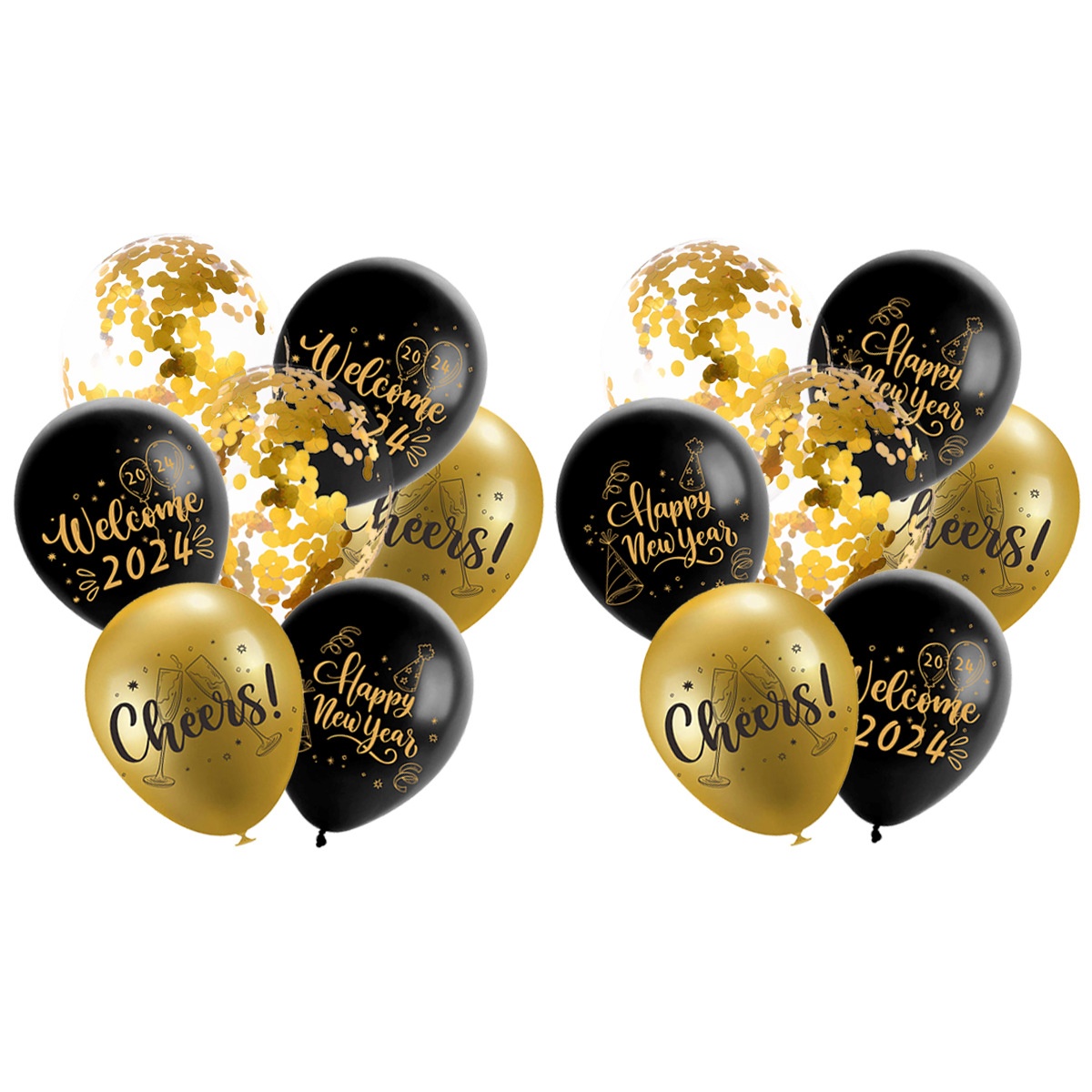Black Gold Sequins Rubber Balloons Suit - Image 3