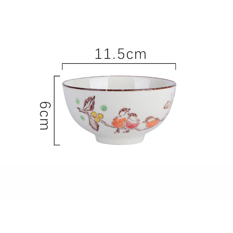 Title 2, Hand Painted Underglaze Ceramic Rice Bowl for H...