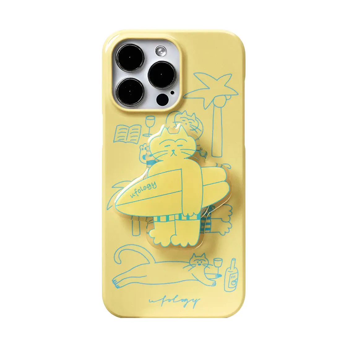 Summer Vacation Style Illustration Silicone Phone Case