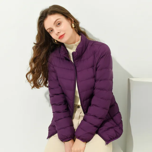 Fall And Winter Korean Style Stand collar Ladies Down Jacket Tan - Shop at LoveMi