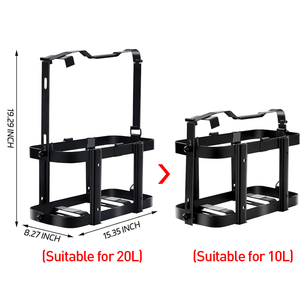 10L 20L Universal Lockable Jerry CAN Holder Fuel Tank Basket Mount Rack Bracket — image 8