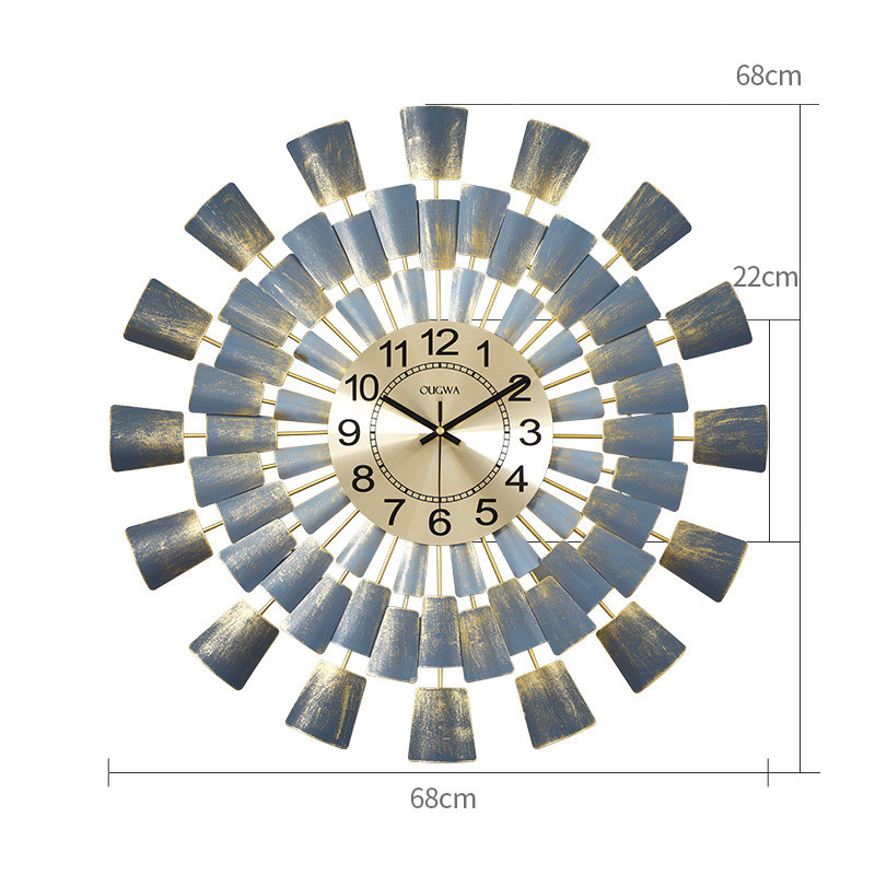 Metal Wall Clock, Silent Movement, picture 4 of 4