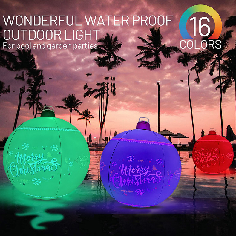 Title 3, Bola Inflable de Navidad Exterior con Luz LED D...