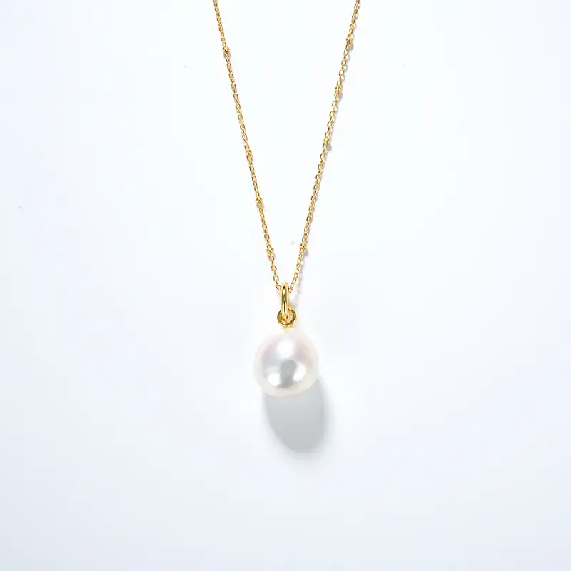 Simple Commuter Design Natural Baroque Pearl S925 Silver Plated Small Necklace Female