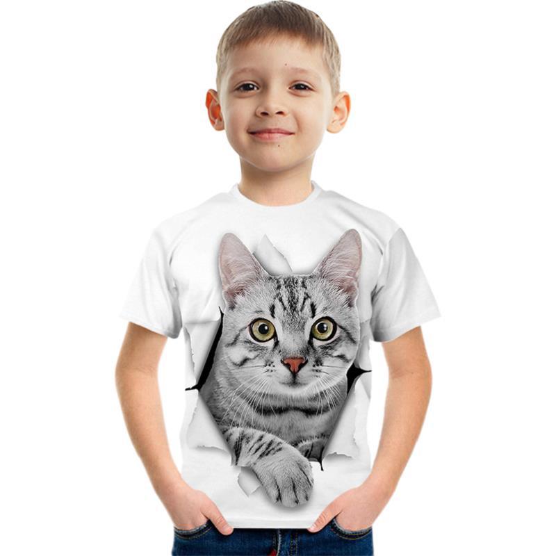 Title 7, Kinder T-Shirt 3D-Druck Dinosaurier Kurzarm für...