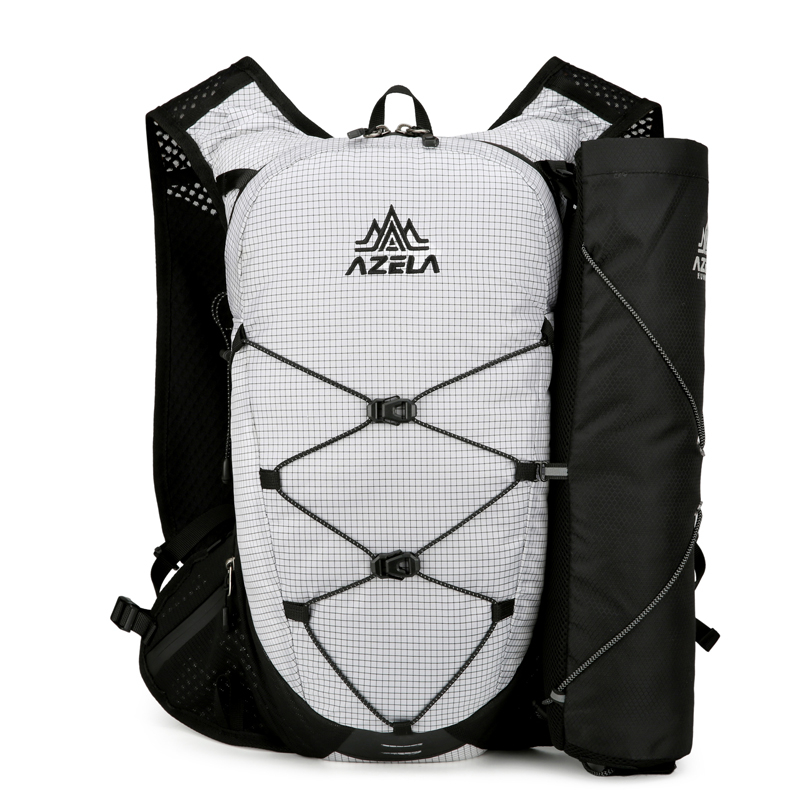AZELA Grid Pattern Lightweight Hiking Backpack, Breathable Mesh Outdoor Sports Backpack For Trail Running, Camping, Travel