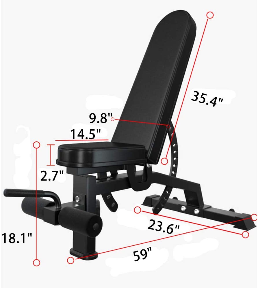 Adjustable Strength Training Bench Press Home Full Body Workout Foldable Weight Benches Gym Multi-functional Fitness Dumbbell Chair — foto 13