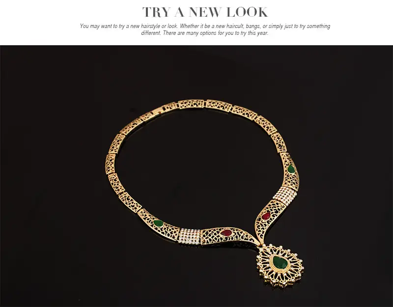 Fashion Gold-plated Four-piece Set With Diamonds