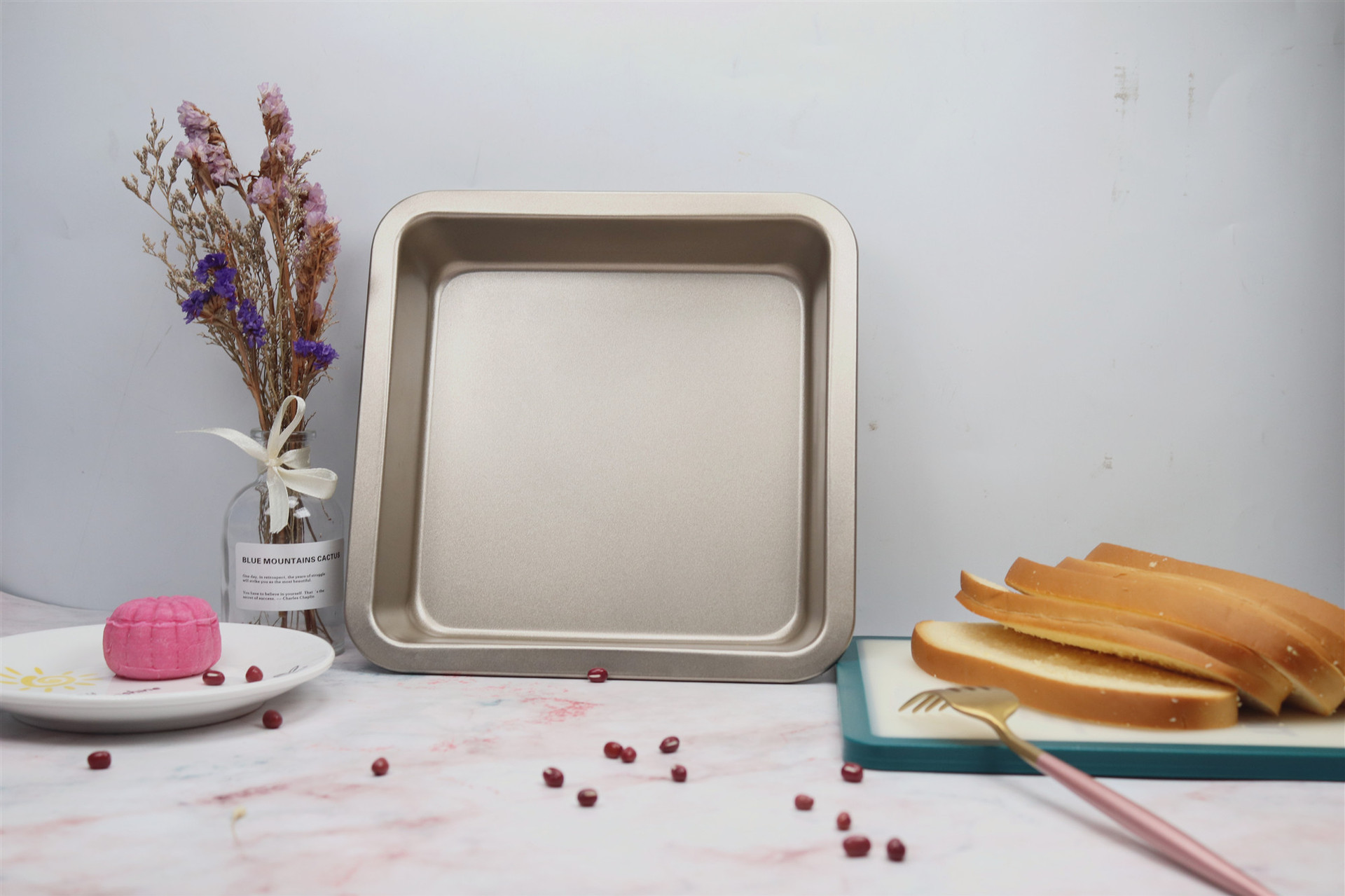 قالب خبز مربع غير لاصق 8 إنش ارتفاع